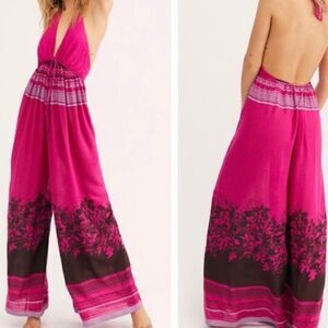 New free people palm beach halter jumpsuit size XS